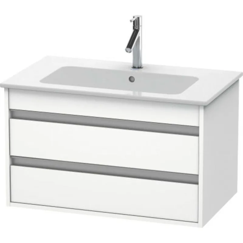 Duravit Ketho 31" x 19" x 19" Two Drawer Wall-Mount Vanity Unit in White Matt Next Day Delivery