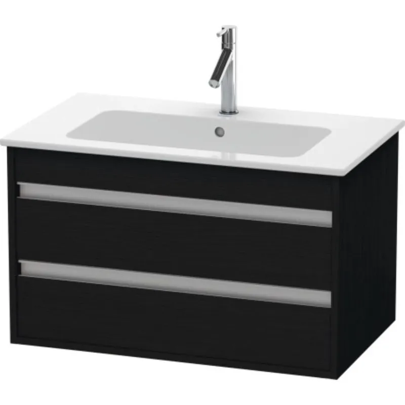 Duravit Ketho 31" x 19" x 19" Two Drawer Wall-Mount Vanity Unit in Oak Black Super Sale
