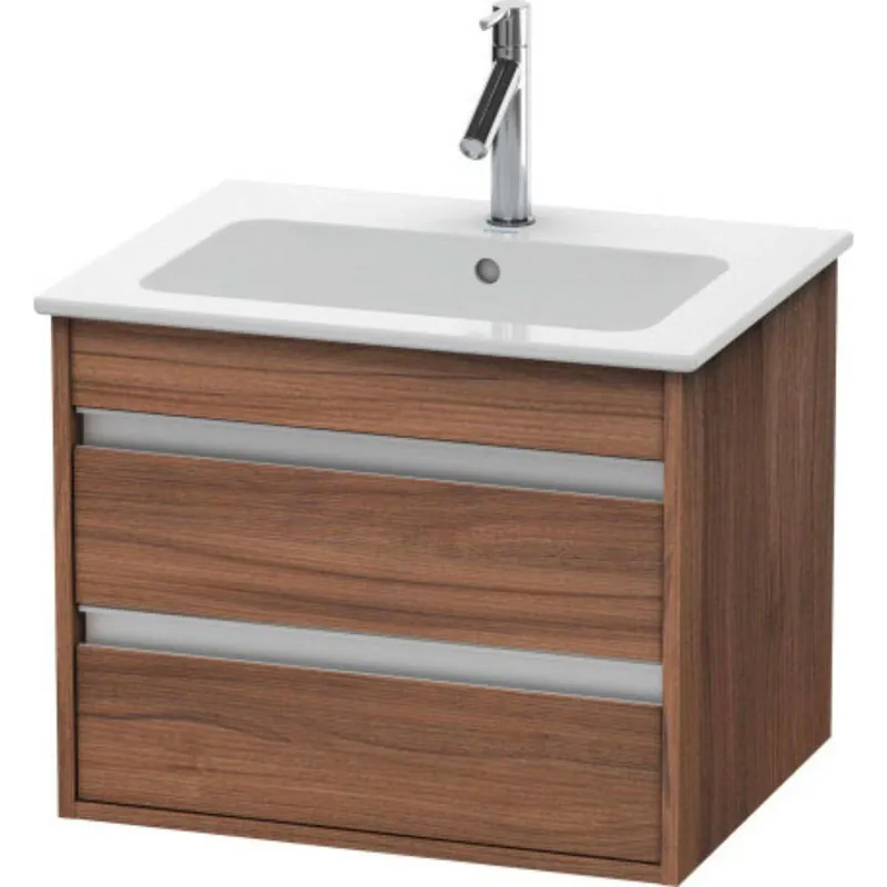 Duravit Ketho 24" x 19" x 19" Two Drawer Wall-Mount Vanity Unit in Natural Walnut One Day Deal