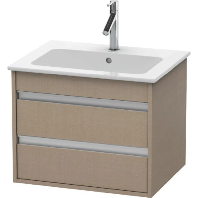 Grab Now Duravit Ketho 24" x 19" x 19" Two Drawer Wall-Mount Vanity Unit in Linen