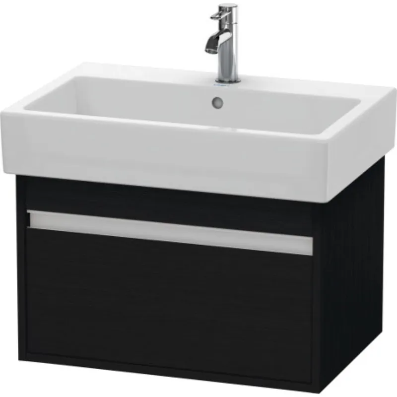 Duravit Ketho 26" x 16" x 17" One Drawer Wall-Mount Vanity Unit in Oak Black Original