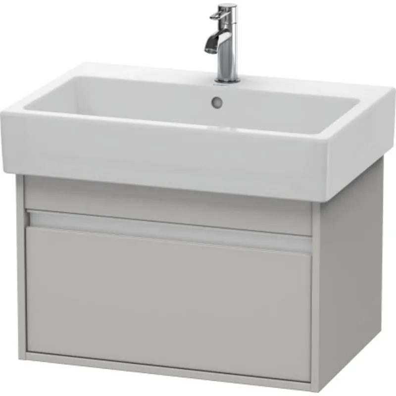 Best Seller Duravit Ketho 26" x 16" x 17" One Drawer Wall-Mount Vanity Unit in Concrete Grey Matt