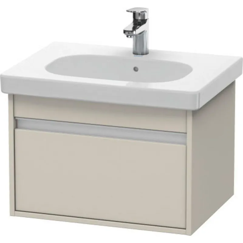 Popular Duravit Ketho 24" x 16" x 18" One Drawer Wall-Mount Vanity Unit in Taupe Matt