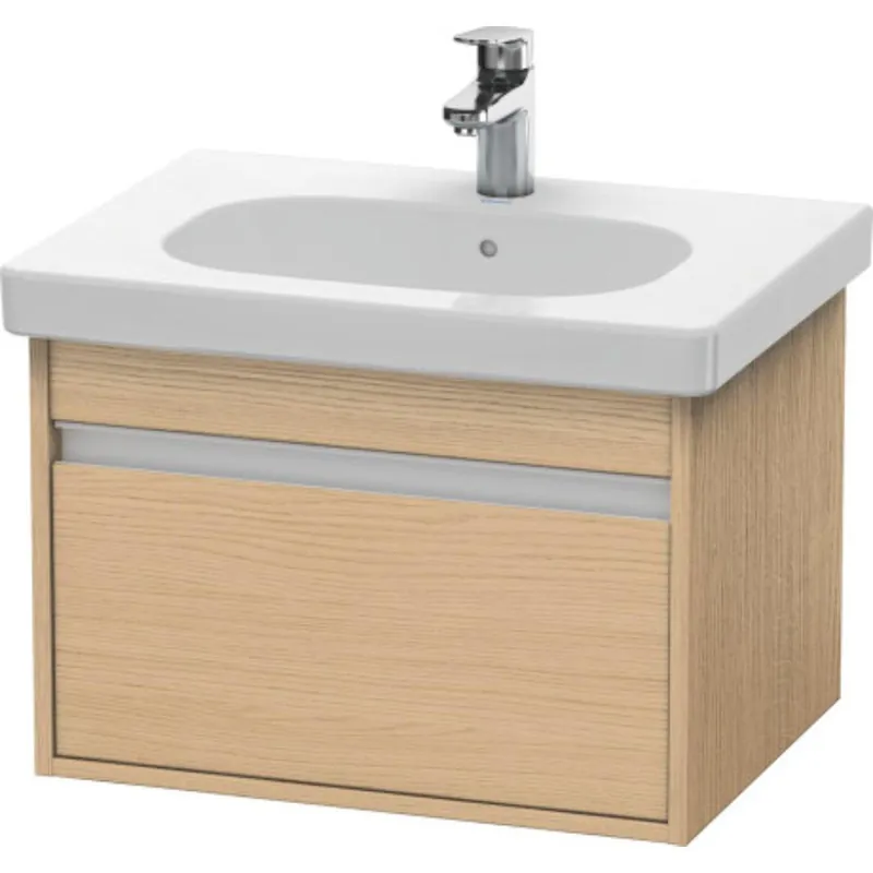 New Release Duravit Ketho 24" x 16" x 18" One Drawer Wall-Mount Vanity Unit in Natural Oak
