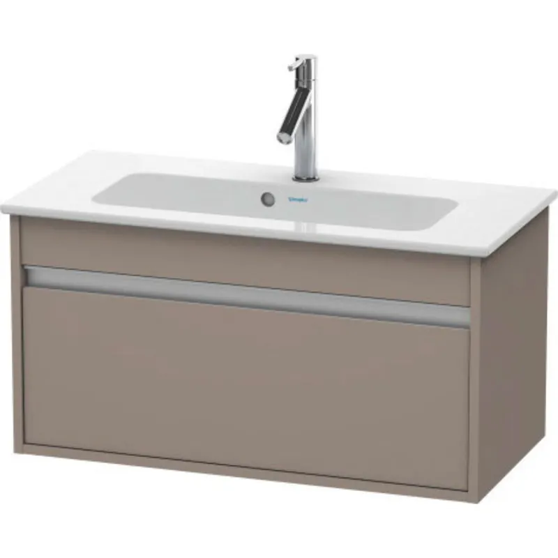 Duravit Ketho 31" x 16" x 15" One Drawer Wall-Mount Vanity Unit in Basalt Matt Free Returns