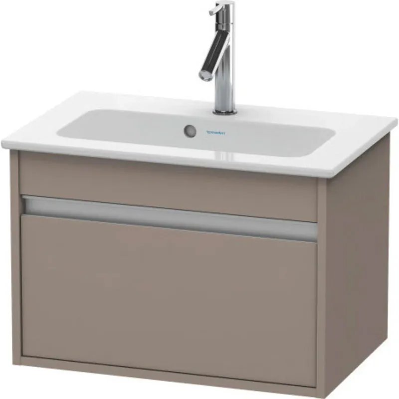 Hassle-Free Returns Duravit Ketho 24" x 16" x 15" One Drawer Wall-Mount Vanity Unit in Basalt Matt