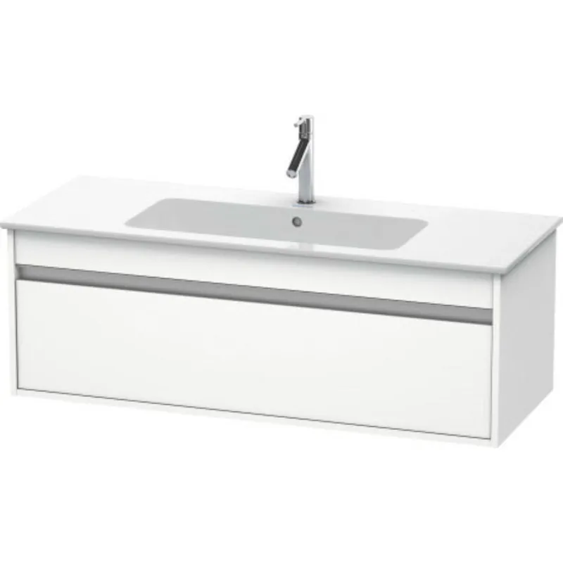 Duravit Ketho 47" x 16" x 19" One Drawer Wall-Mount Vanity Unit in White Matt Price Cut