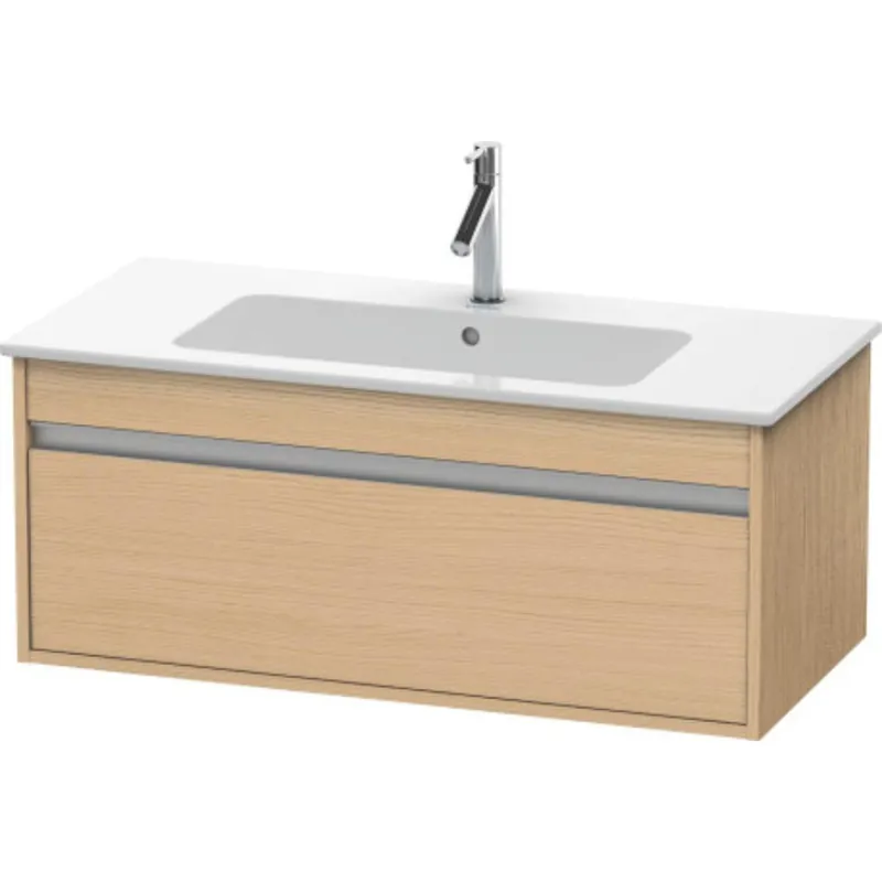 Fast Shipping Duravit Ketho 39" x 16" x 19" One Drawer Wall-Mount Vanity Unit in Natural Oak