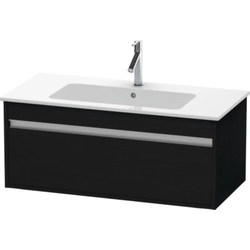 Deal Duravit Ketho 39" x 16" x 19" One Drawer Wall-Mount Vanity Unit in Oak Black