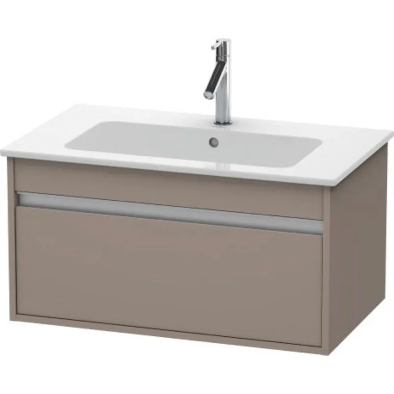 Duravit Ketho 31" x 16" x 19" One Drawer Wall-Mount Vanity Unit in Basalt Matt Bulk Order