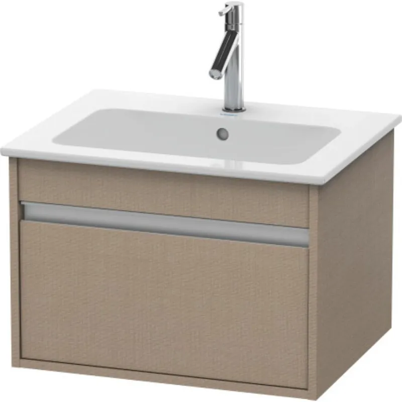 Luxury Duravit Ketho 24" x 16" x 19" One Drawer Wall-Mount Vanity Unit in Linen