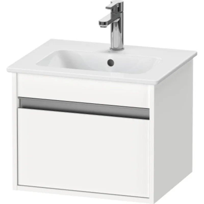Duravit Ketho 20" x 16" x 16" One Drawer Wall-Mount Vanity Unit in White Matt Top Pick