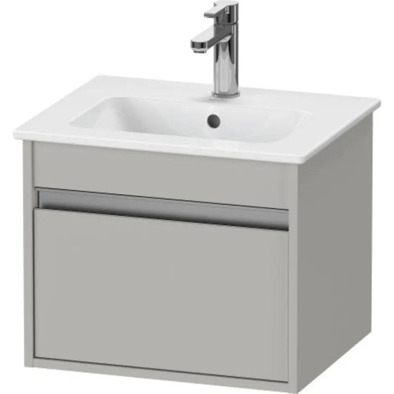 Fast Shipping Duravit Ketho 20" x 16" x 16" One Drawer Wall-Mount Vanity Unit in Concrete Grey Matt