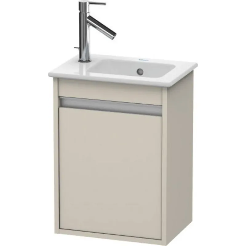 Cheap Duravit Ketho 16" x 22" x 11" Wall-Mount Vanity Unit With Right Hinge One Door Cabinet in Taupe Matt