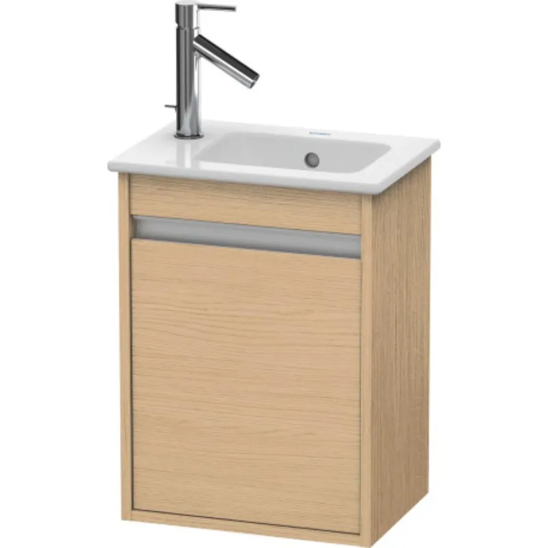 Duravit Ketho 16" x 22" x 11" Wall-Mount Vanity Unit With Right Hinge One Door Cabinet in Natural Oak Discount