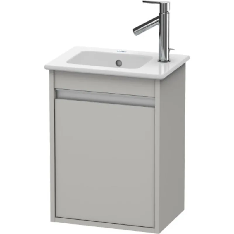 Duravit Ketho 16" x 22" x 11" Wall-Mount Vanity Unit With Right Hinge One Door Cabinet in Concrete Grey Matt Price Cut