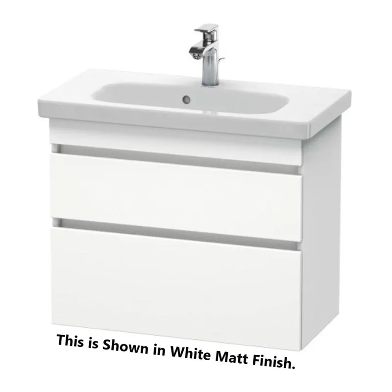 Original Duravit DuraStyle 29" x 24" x 14" Two Drawer Wall-Mount Vanity Unit in Silver Pine and White (DS649903118)