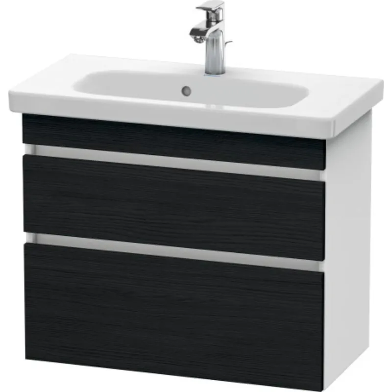 Duravit DuraStyle 29" x 24" x 14" Two Drawer Wall-Mount Vanity Unit in Oak Black and White (DS649901618) Low Price