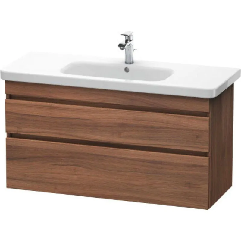 Limited Edition Duravit DuraStyle 44" x 24" x 18" Two Drawer Wall-Mount Vanity Unit in Natural Walnut (DS649507979)