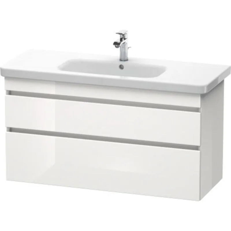 Popular Duravit DuraStyle 44" x 24" x 18" Two Drawer Wall-Mount Vanity Unit in White High Gloss (DS649502222)