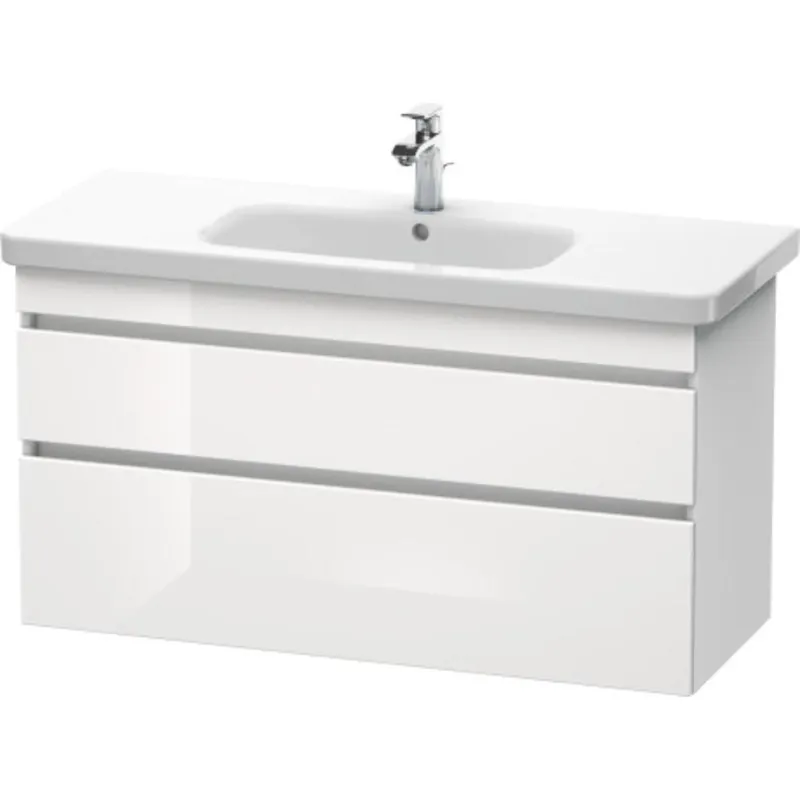 Duravit DuraStyle 44" x 24" x 18" Two Drawer Wall-Mount Vanity Unit in White High Gloss and White Matt (DS649502218) Factory Price