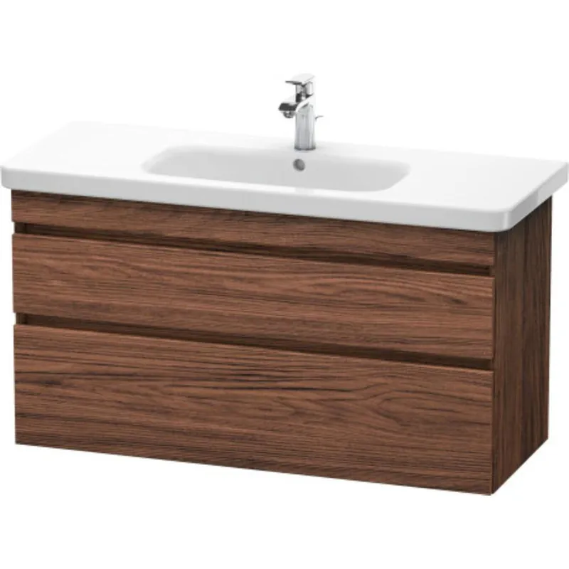 Bulk Order Duravit DuraStyle 44" x 24" x 18" Two Drawer Wall-Mount Vanity Unit in Walnut Dark (DS649502121)