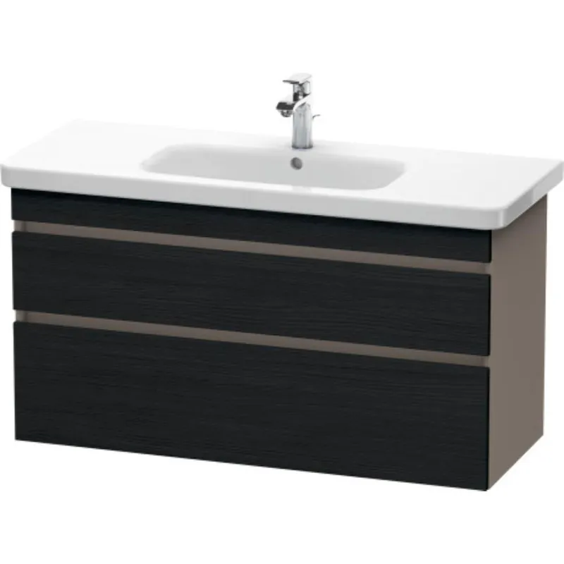 Duravit DuraStyle 44" x 24" x 18" Two Drawer Wall-Mount Vanity Unit in Oak Black and Basalt (DS649501643) Get Yours