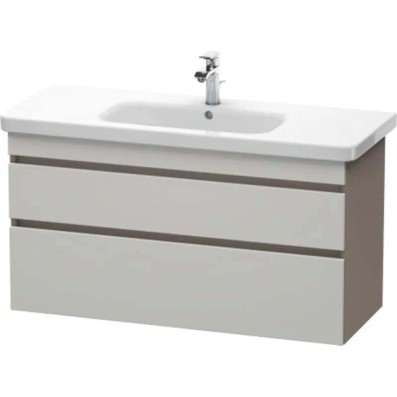 Duravit DuraStyle 44" x 24" x 18" Two Drawer Wall-Mount Vanity Unit in Concrete Grey Matt and Basalt (DS649500743) Grab Now
