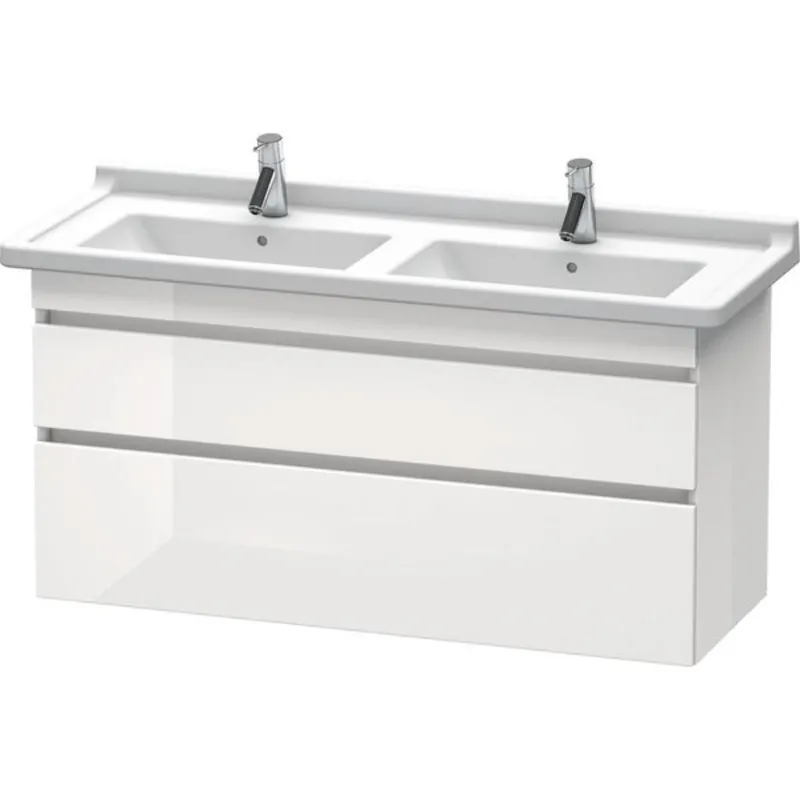 Mega Sale Duravit DuraStyle 47" x 24" x 18" Two Drawer Wall-Mount Vanity Unit in White High Gloss (DS649002222)