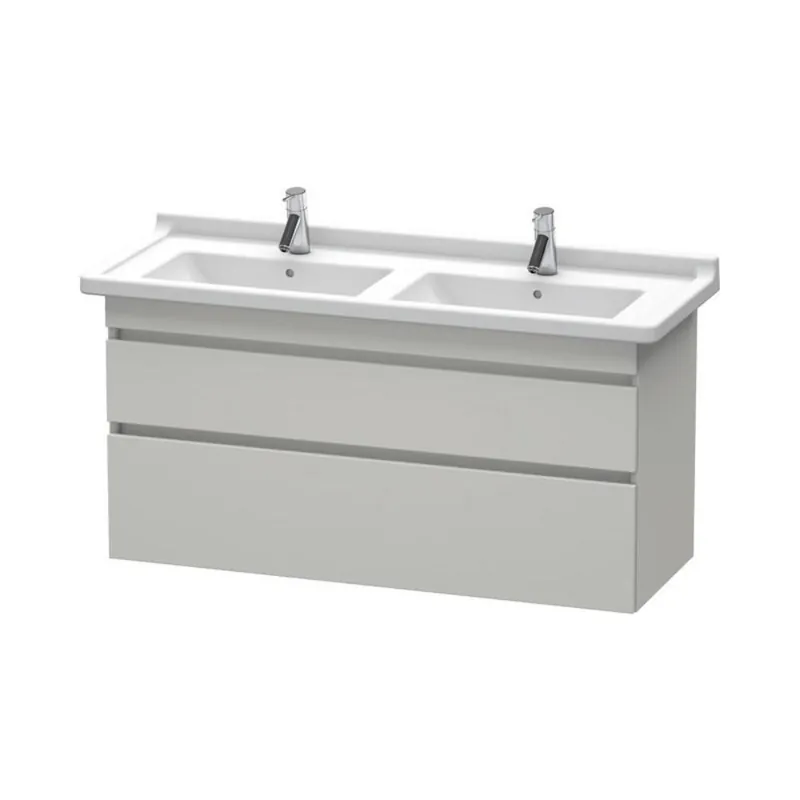 Duravit DuraStyle 47" x 24" x 18" Two Drawer Wall-Mount Vanity Unit in Concrete Grey Matt (DS649000707) Handmade