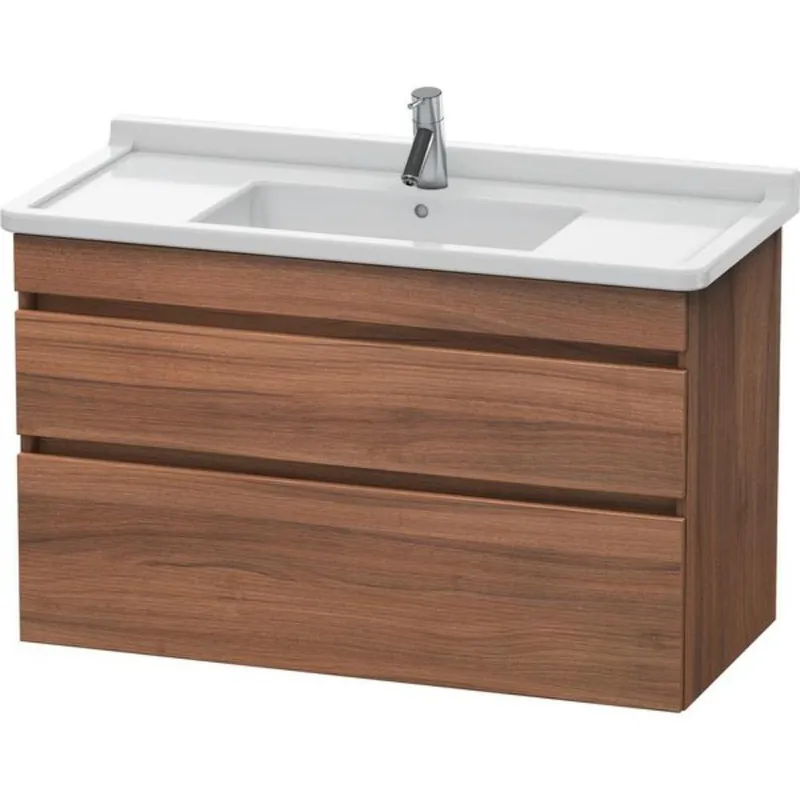 Today Only Duravit DuraStyle 39" x 24" x 18" Two Drawer Wall-Mount Vanity Unit in Natural Walnut (DS648907979)