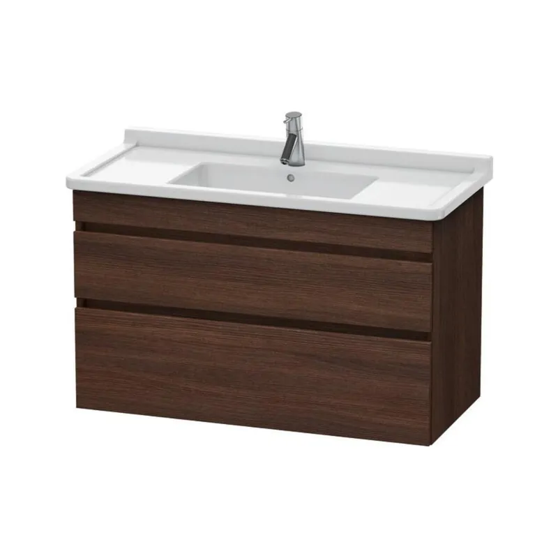 Hot Picks Duravit DuraStyle 39" x 24" x 18" Two Drawer Wall-Mount Vanity Unit in Chestnut Dark (DS648905353)