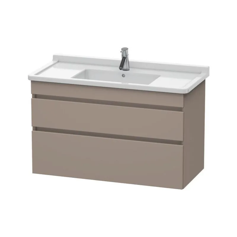 No Minimum Order Duravit DuraStyle 39" x 24" x 18" Two Drawer Wall-Mount Vanity Unit in Basalt (DS648904343)
