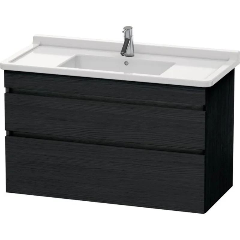 Limited Offer Duravit DuraStyle 39" x 24" x 18" Two Drawer Wall-Mount Vanity Unit in Oak Black (DS648901616)