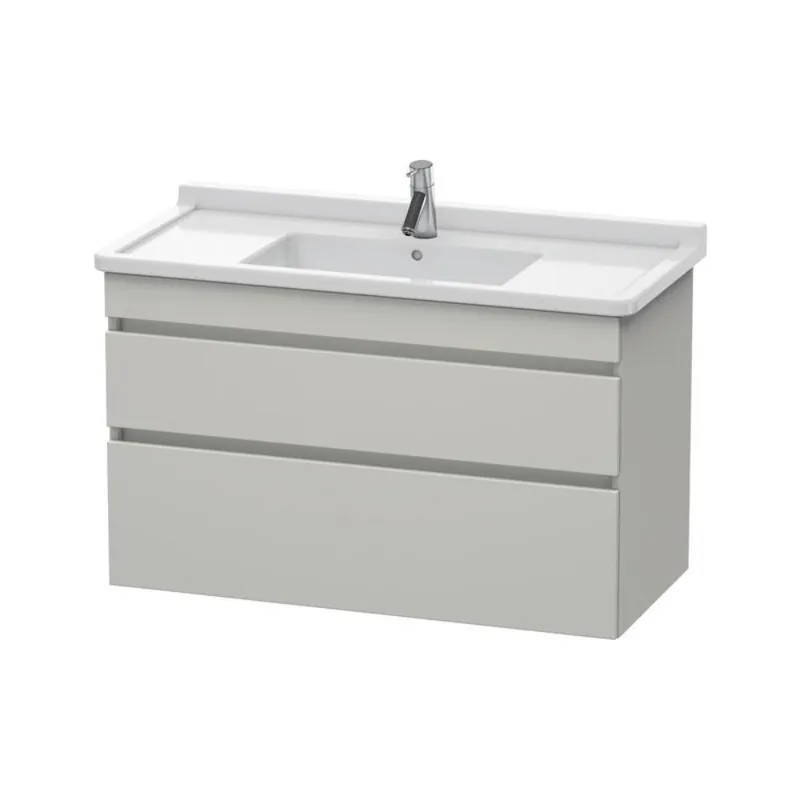 Duravit DuraStyle 39" x 24" x 18" Two Drawer Wall-Mount Vanity Unit in Concrete Grey Matt (DS648900707) Fan Favorite