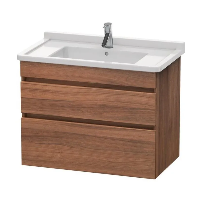Certified Duravit DuraStyle 31" x 24" x 18" Two Drawer Wall-Mount Vanity Unit in Natural Walnut (DS648807979)