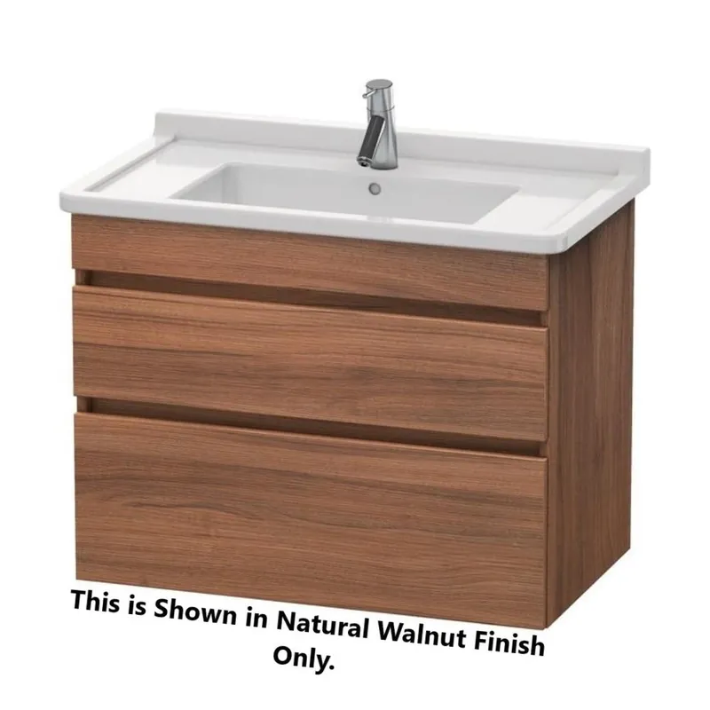 Duravit DuraStyle 31" x 24" x 18" Two Drawer Wall-Mount Vanity Unit in Natural Walnut and White (DS648807918) Same Day Shipping