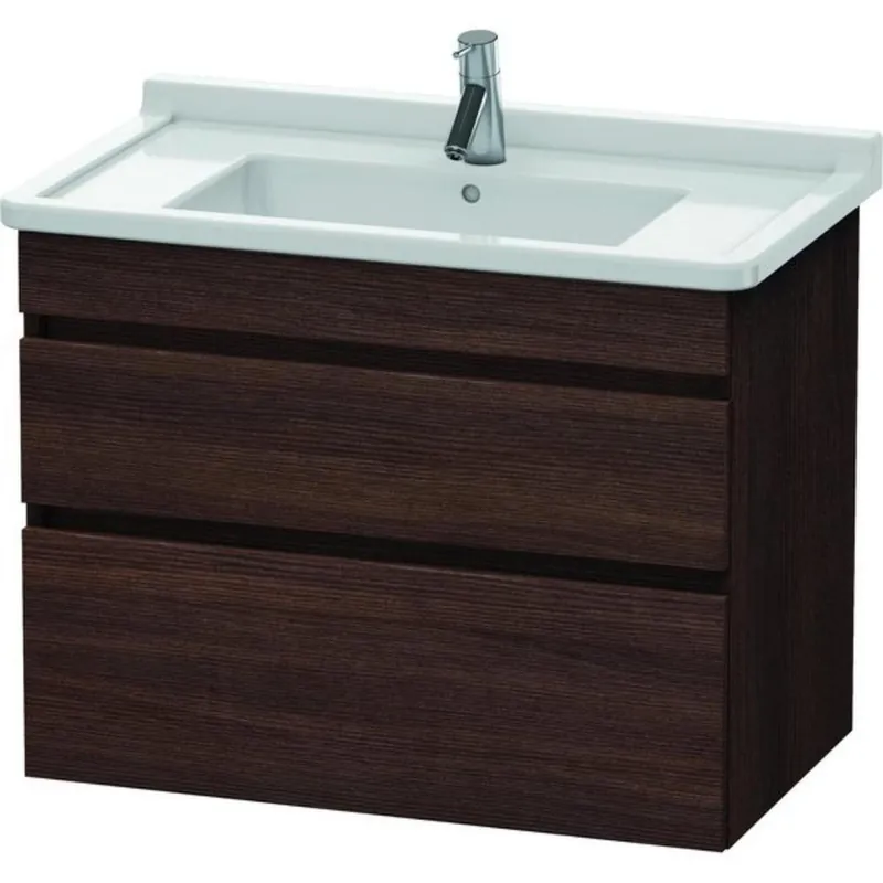 Duravit DuraStyle 31" x 24" x 18" Two Drawer Wall-Mount Vanity Unit in Chestnut Dark (DS648805353) Trusted Brand