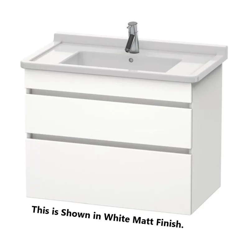 Duravit DuraStyle 31" x 24" x 18" Two Drawer Wall-Mount Vanity Unit in European Oak and White (DS648805218) Worldwide Shipping