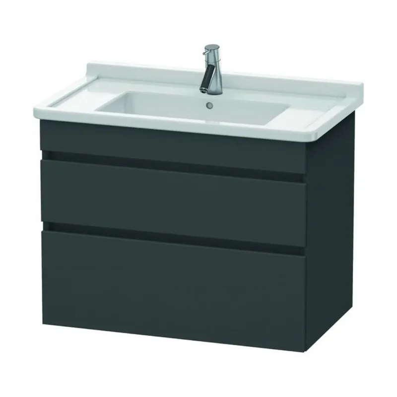 Duravit DuraStyle 31" x 24" x 18" Two Drawer Wall-Mount Vanity Unit in Graphite (DS648804949) Worldwide Shipping