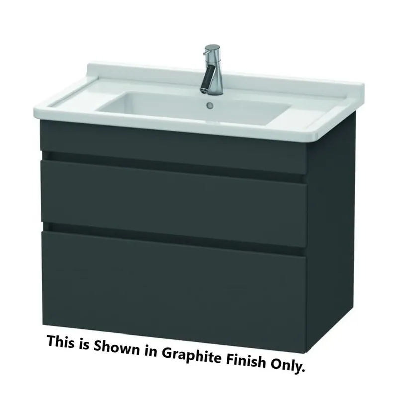 Duravit DuraStyle 31" x 24" x 18" Two Drawer Wall-Mount Vanity Unit in Graphite and Basalt (DS648804943) Limited Offer
