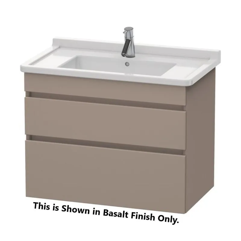 Duravit DuraStyle 31" x 24" x 18" Two Drawer Wall-Mount Vanity Unit in Basalt and White (DS648804318) Direct From Factory