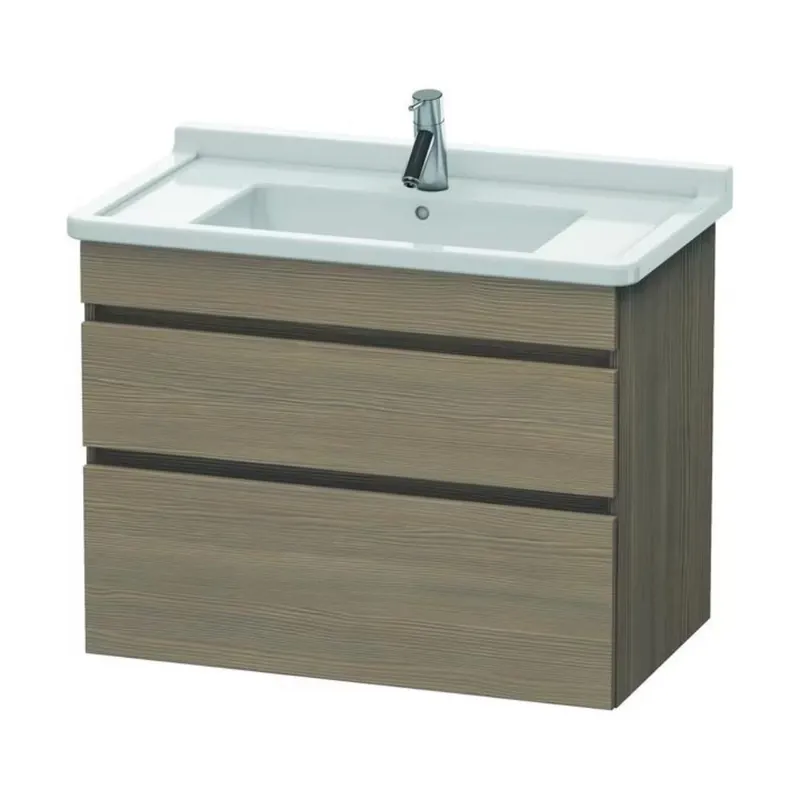 Brand New Duravit DuraStyle 31" x 24" x 18" Two Drawer Wall-Mount Vanity Unit in Oak Terra (DS648803535)