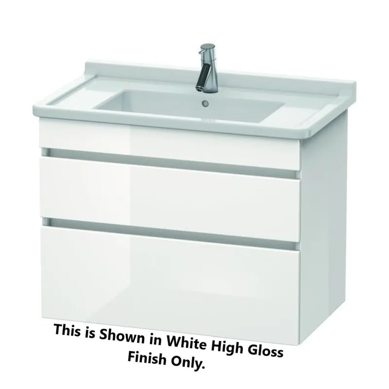 Duravit DuraStyle 31" x 24" x 18" Two Drawer Wall-Mount Vanity Unit in White High Gloss and Basalt (DS648802243) Affordable