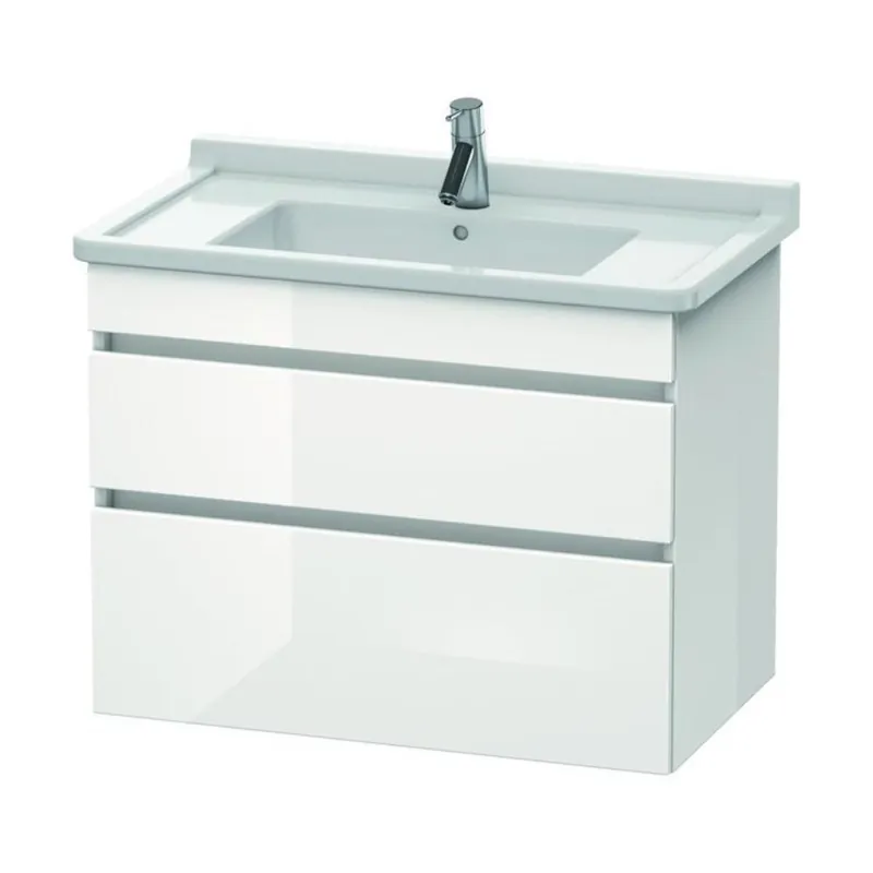 High Quality Duravit DuraStyle 31" x 24" x 18" Two Drawer Wall-Mount Vanity Unit in White High Gloss (DS648802222)