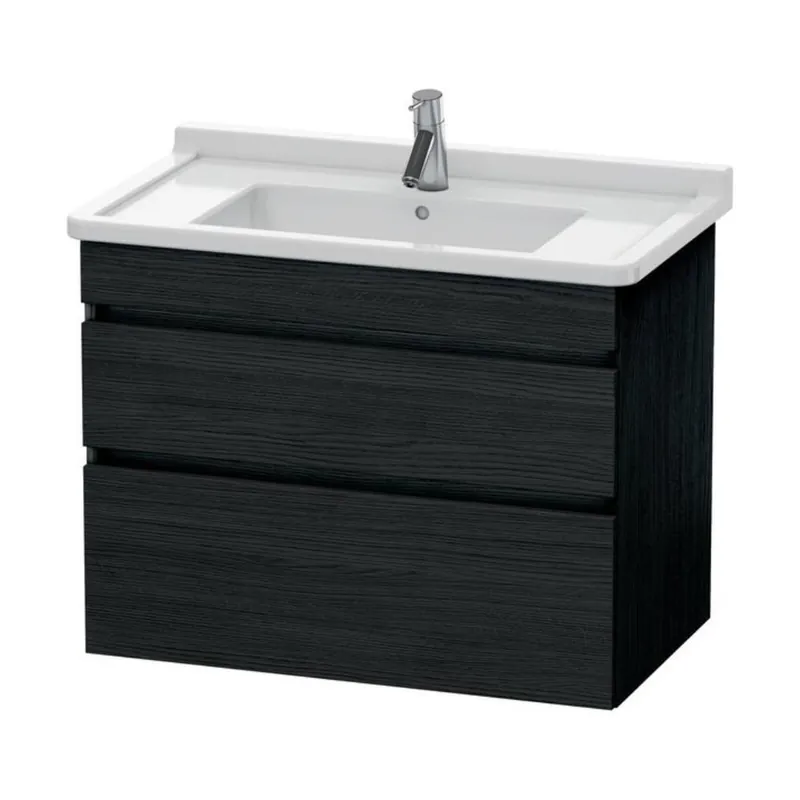 Duravit DuraStyle 31" x 24" x 18" Two Drawer Wall-Mount Vanity Unit in Oak Black (DS648801616) Luxury