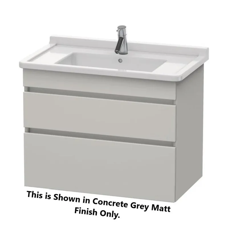 Save Now Duravit DuraStyle 31" x 24" x 18" Two Drawer Wall-Mount Vanity Unit in Concrete Grey Matt and White (DS648800718)