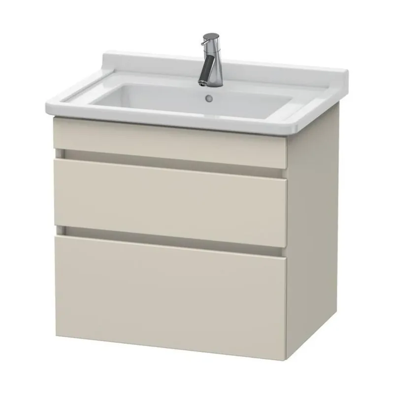 Exclusive Offer Duravit DuraStyle 26" x 24" x 18" Two Drawer Wall-Mount Vanity Unit in Taupe (DS648709191)