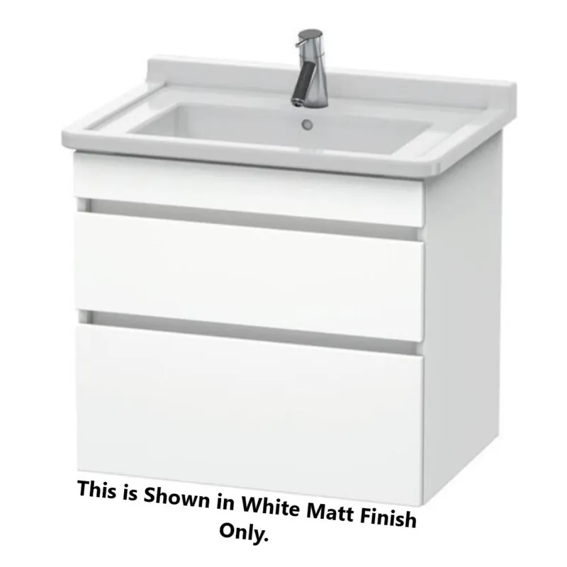 Duravit DuraStyle 26" x 24" x 18" Two Drawer Wall-Mount Vanity Unit in Silver Pine and Basalt (DS648703143) High Quality