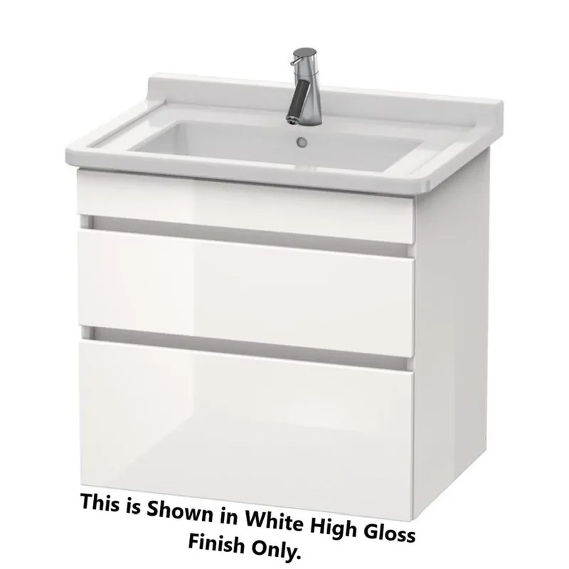 Duravit DuraStyle 26" x 24" x 18" Two Drawer Wall-Mount Vanity Unit in White High Gloss and White Matt (DS648702218) Viral